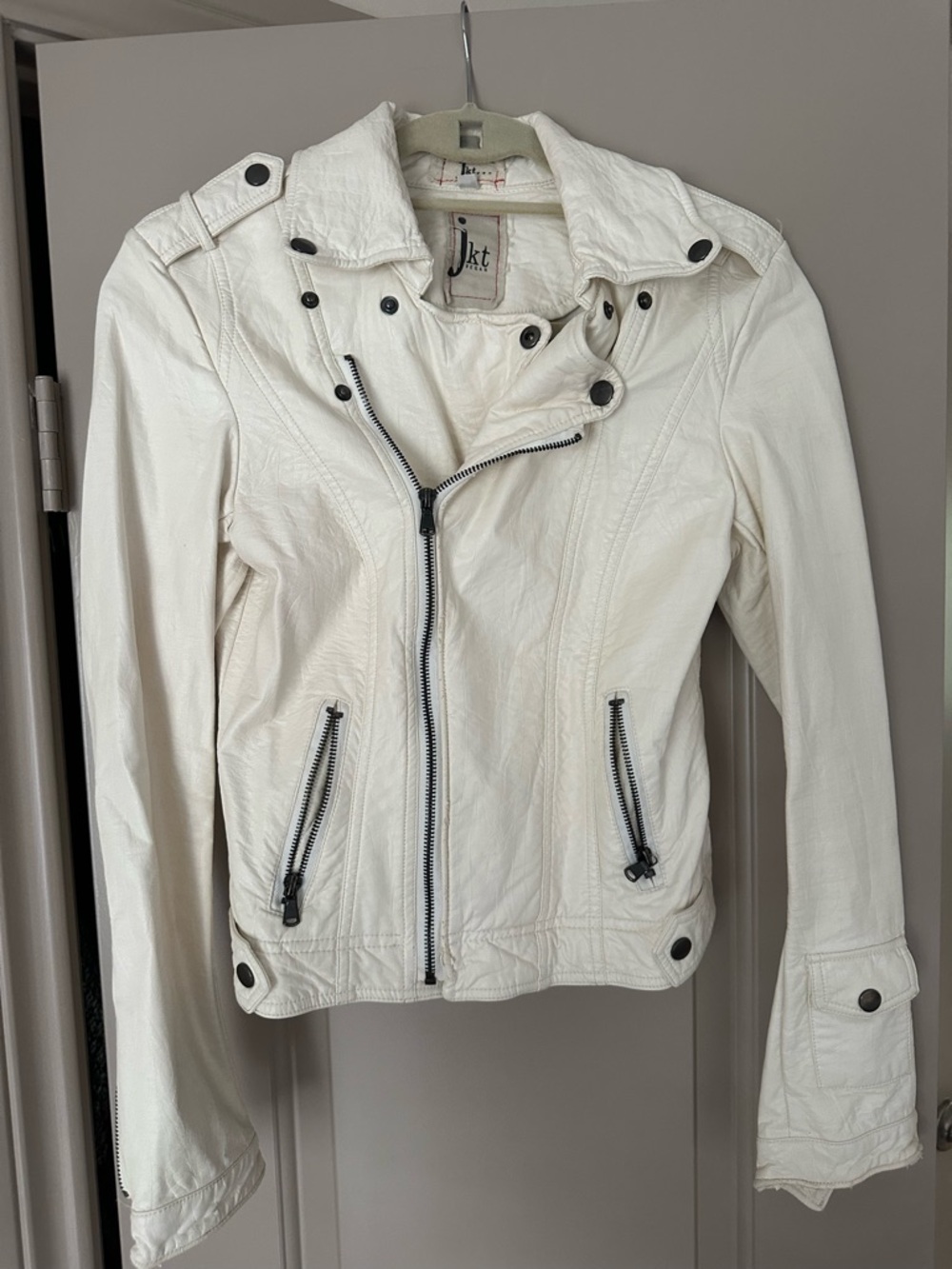 jkt Vegan Leather Moto Jacket